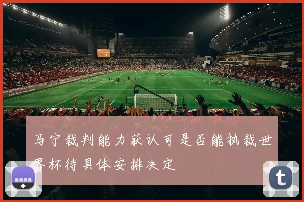 马宁裁判能力获认可是否能执裁世界杯待具体安排决定